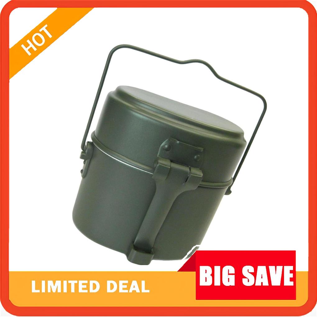Camping Cooking Mess Kit - 3개/세트 도시락 알루미늄 냄비 및 프라이팬