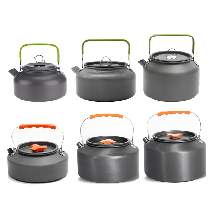 Camping Cooking Set 2 Person - 0.8L/1.1L/1.2L/1.6L/2L/2.5L 알루미늄 합금 휴대용 야외 캠핑