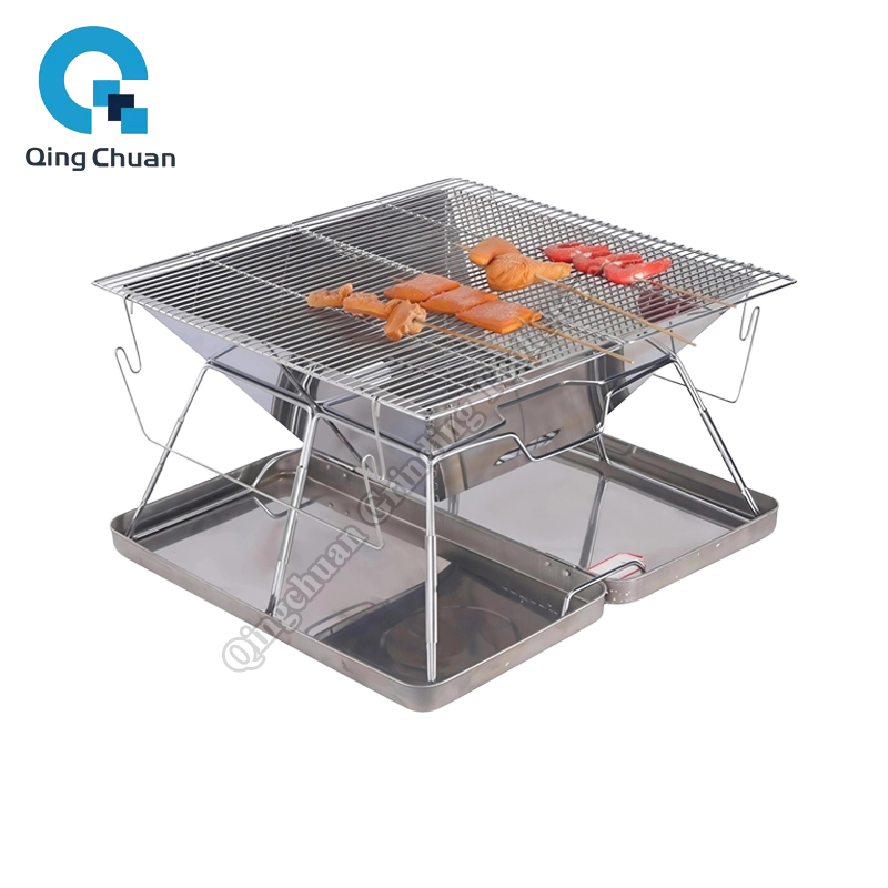 Camping Cooking Grill - 캠핑 그릴 숯불 스토브 접이식 스테인리스