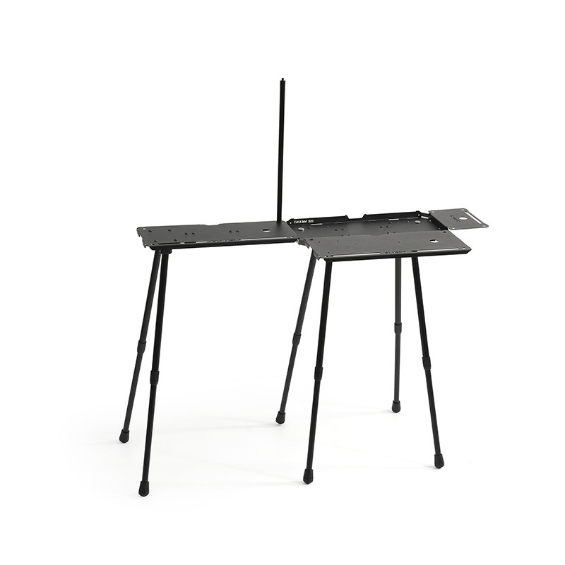 Camping Cooking Table With Storage - 접이식 캠핑 테이블 (조명 스탠드 포함,