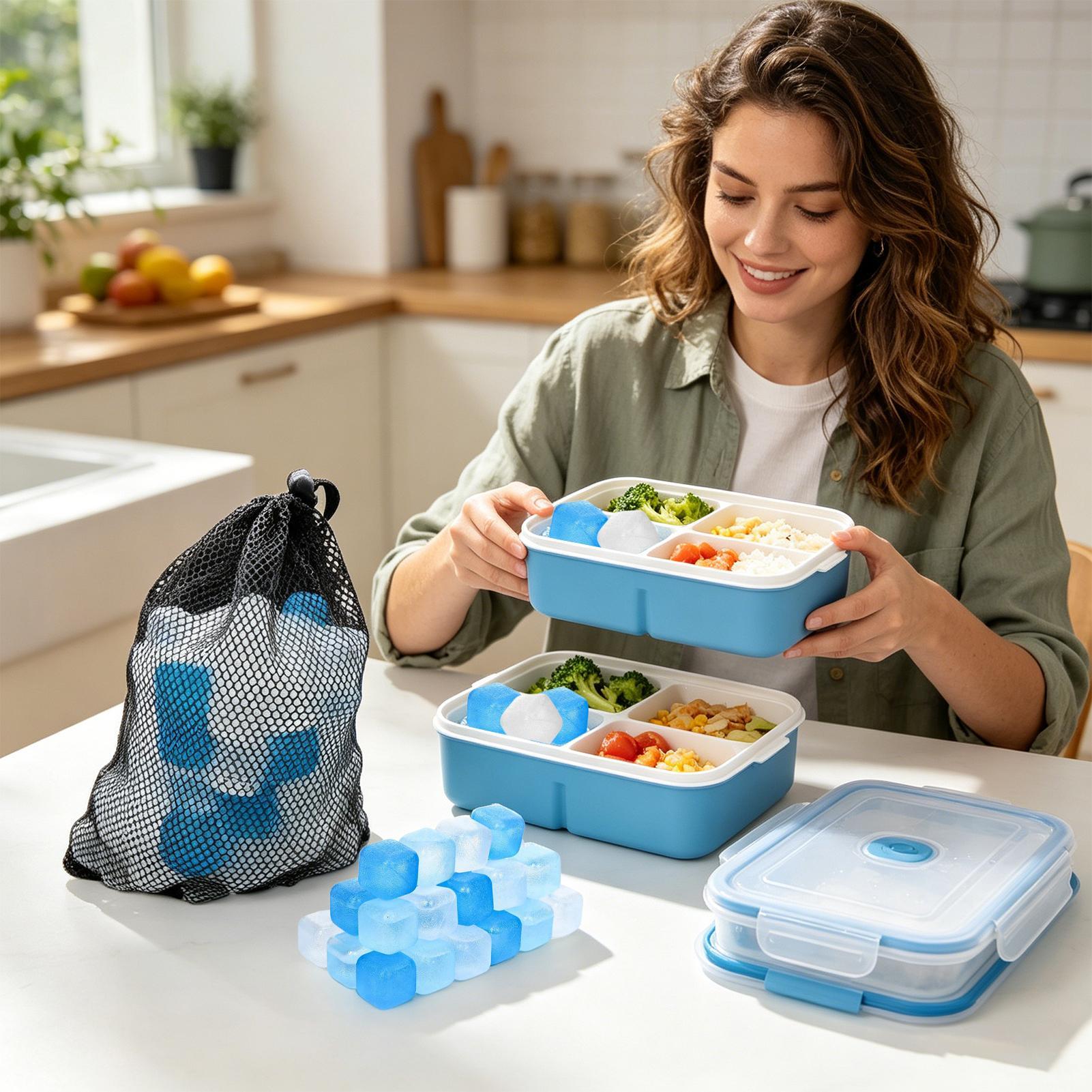 Camping Cooking Utensils - 100개입 재사용 가능 아이스 큐브 BPA