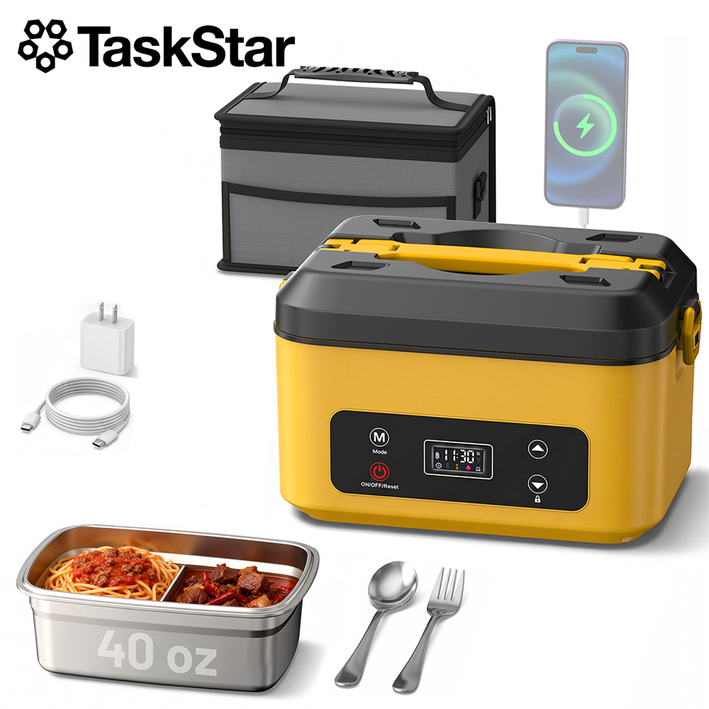 Camping Cooking Food - 태스크스타 휴대용 가열 도시락 40온스 무선