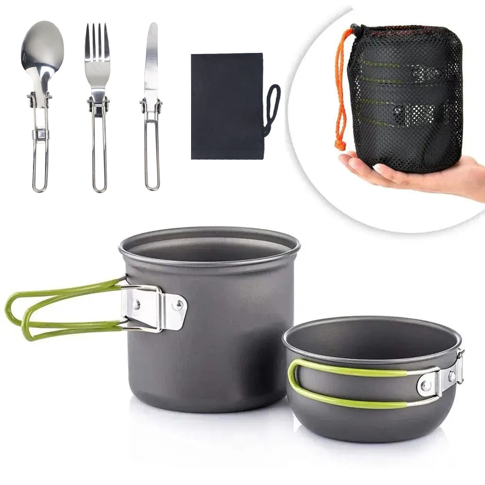 Camping Cooking Mess Kit - 캠핑 조리기구 세트 초경량 캠핑 냄비