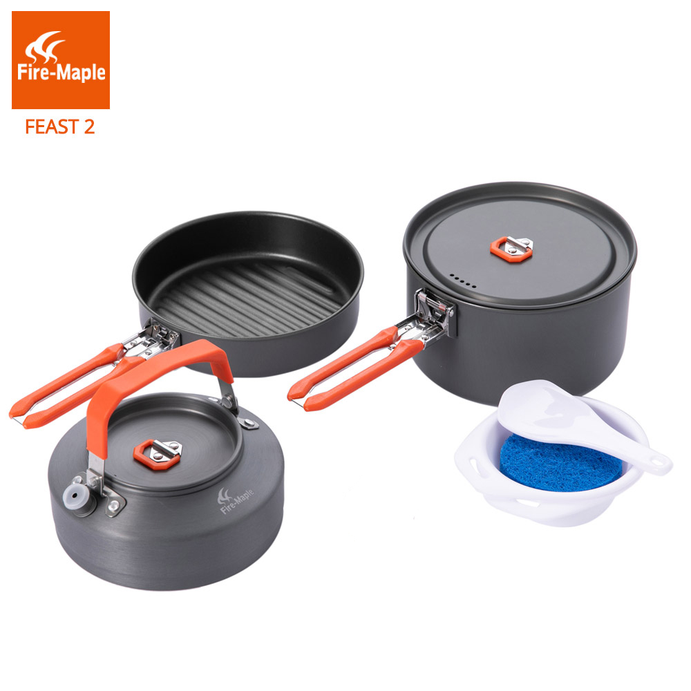 Camping Cooking Set 2 Person - 화재 메이플 피크닉 냄비 팬 세트