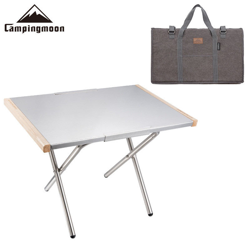 Camping Cooking Table With Storage - 야외용 휴대용 스테인리스 테이블 캠핑문 T-370