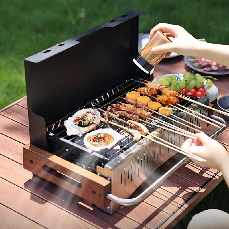 경량 접이식 숯불 그릴, 조립 불필요, 캠핑 및 야외  - Camping Cooking Requirements 리뷰 및 가격