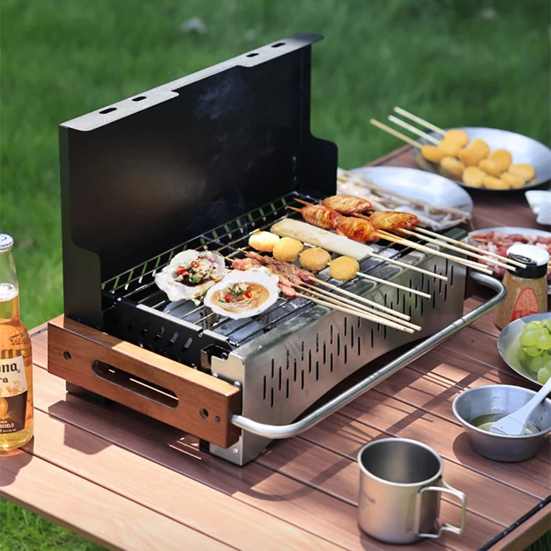 경량 접이식 숯불 그릴, 조립 불필요, 캠핑 및 야외  - Camping Cooking Requirements 리뷰 및 가격