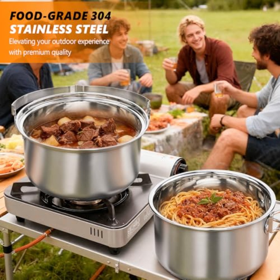 캠핑 조리기구 세트, 4~6인용 캠프파이어 요리를 위한 - Camping Cooking Mess Kit 리뷰 및 가격
