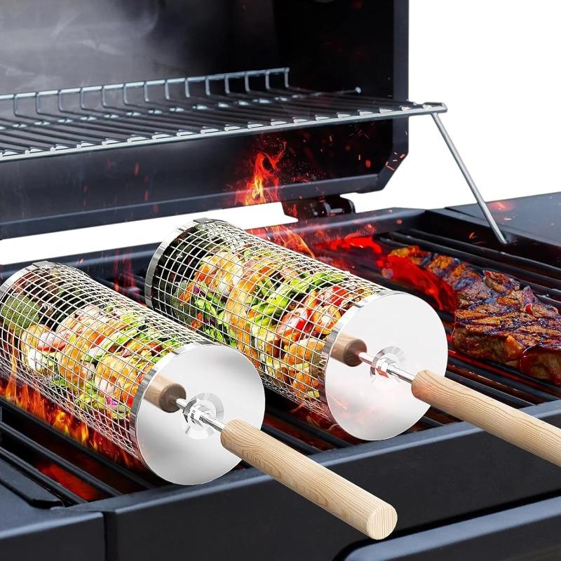 식품 등급 스테인리스 스틸 원형 회전 BBQ 그릴 바스 - Camping Cooking Grill 리뷰 및 가격