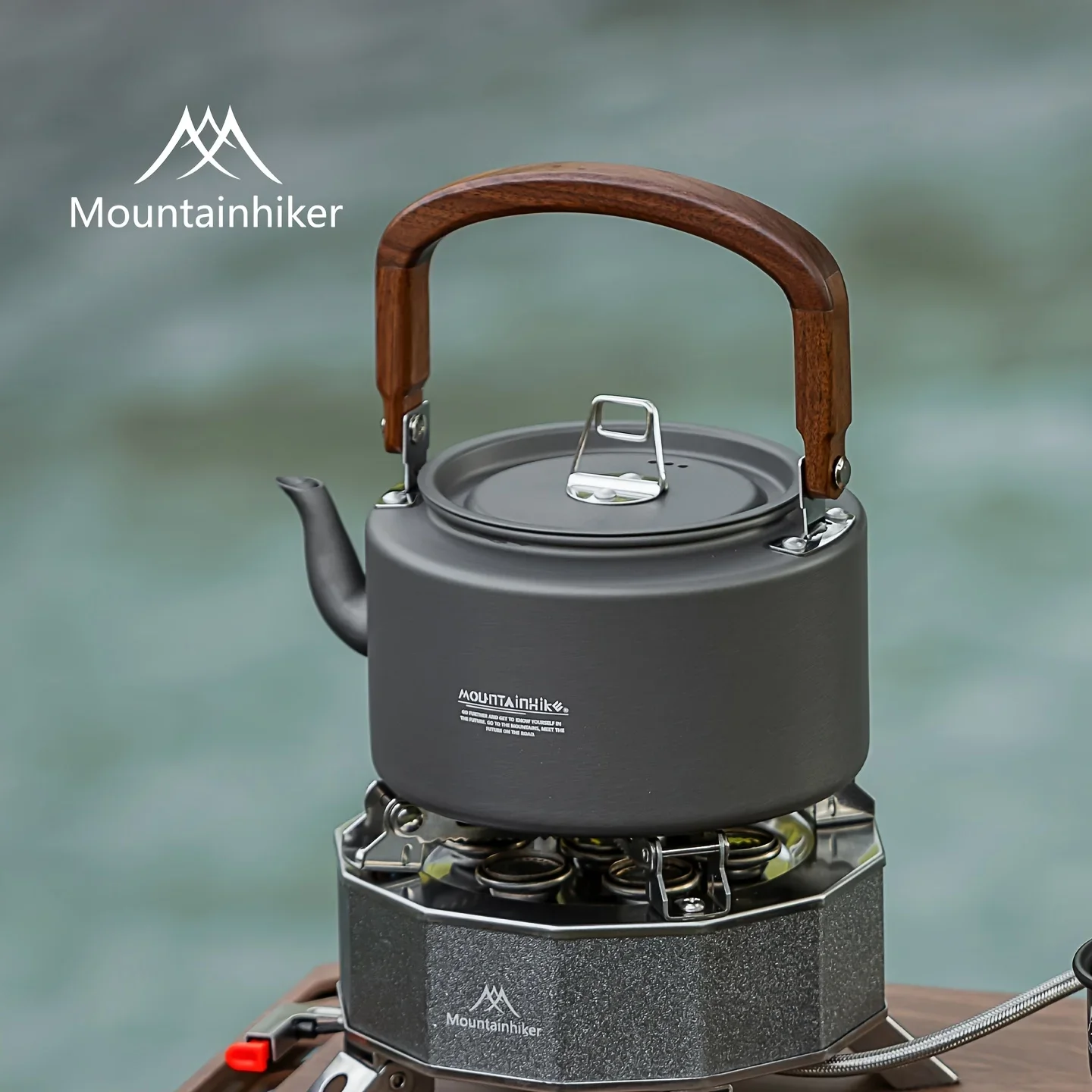 캠핑용 주전자-새로운 알루미늄 합금 구조, 나무 손잡이 - Camping Cooking Set 2 Person 리뷰 및 가격