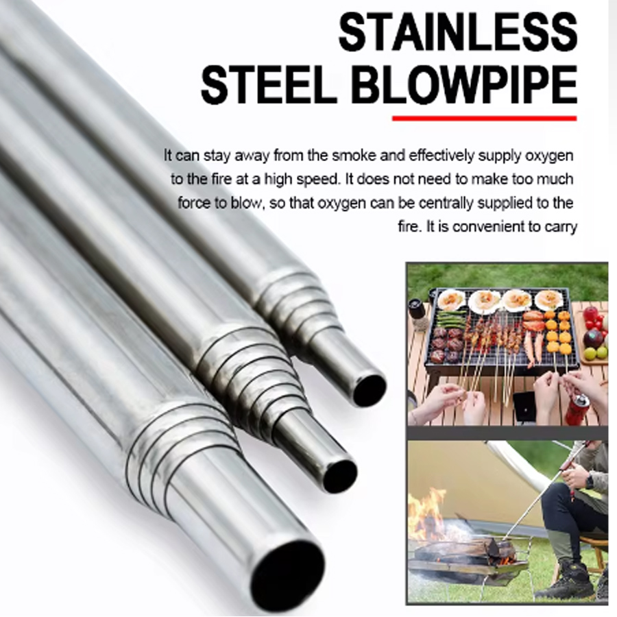 스테인레스 스틸 블로우 파이프 포켓 벨로우 접이식 에어 - Camping Cooking Utilities 리뷰 및 가격