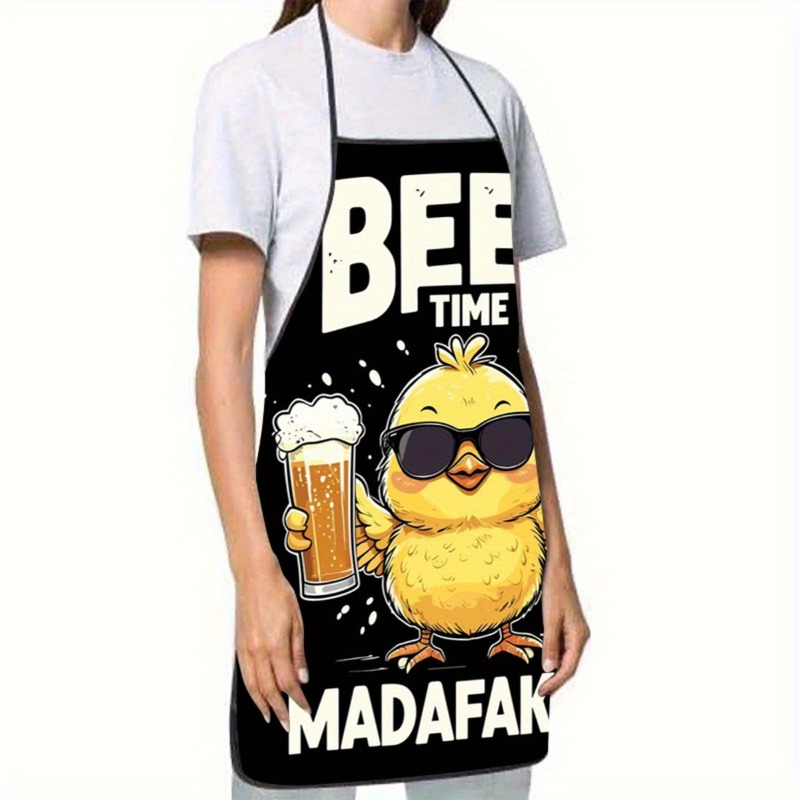 재미있는 맥주 치킨 앞치마 - 선글라스를 쓴 멋진 닭  - Camping Cooking Apron 리뷰 및 가격