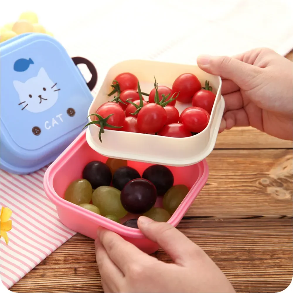 어린이 미니 귀여운 만화 음식 보관함 스쿨 휴대용 도시 - Camping Cooking Food 리뷰 및 가격