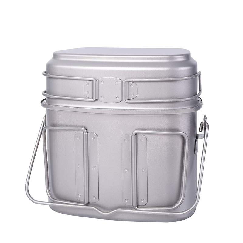 야외 군용 매점 메스 키트, 캠핑 티타늄 조리기구, 도 - Camping Cooking Mess Kit 리뷰 및 가격