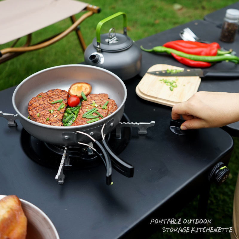 휴대용 이동식 캠핑 키친 테이블, 접이식 야외 조리대  - Camping Cooking Table With Storage 리뷰 및 가격