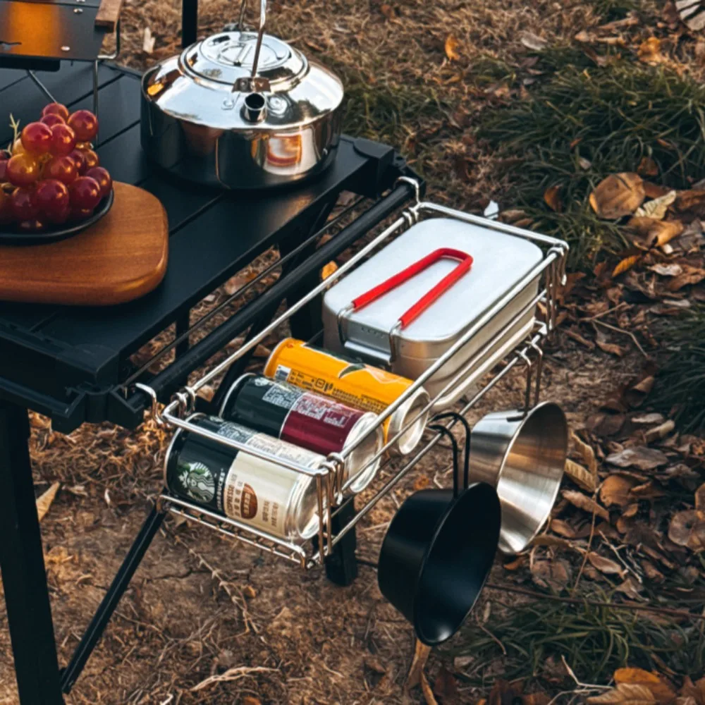 알루미늄 IGT 테이블 사이드 스토리지 랙 접이식 걸이 - Camping Cooking Table With Storage 리뷰 및 가격