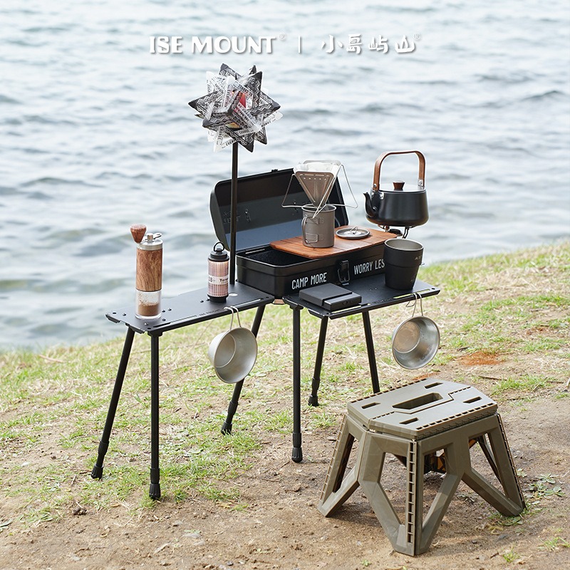 접이식 캠핑 테이블 (조명 스탠드 포함, 확장형 수납  - Camping Cooking Table With Storage 리뷰 및 가격