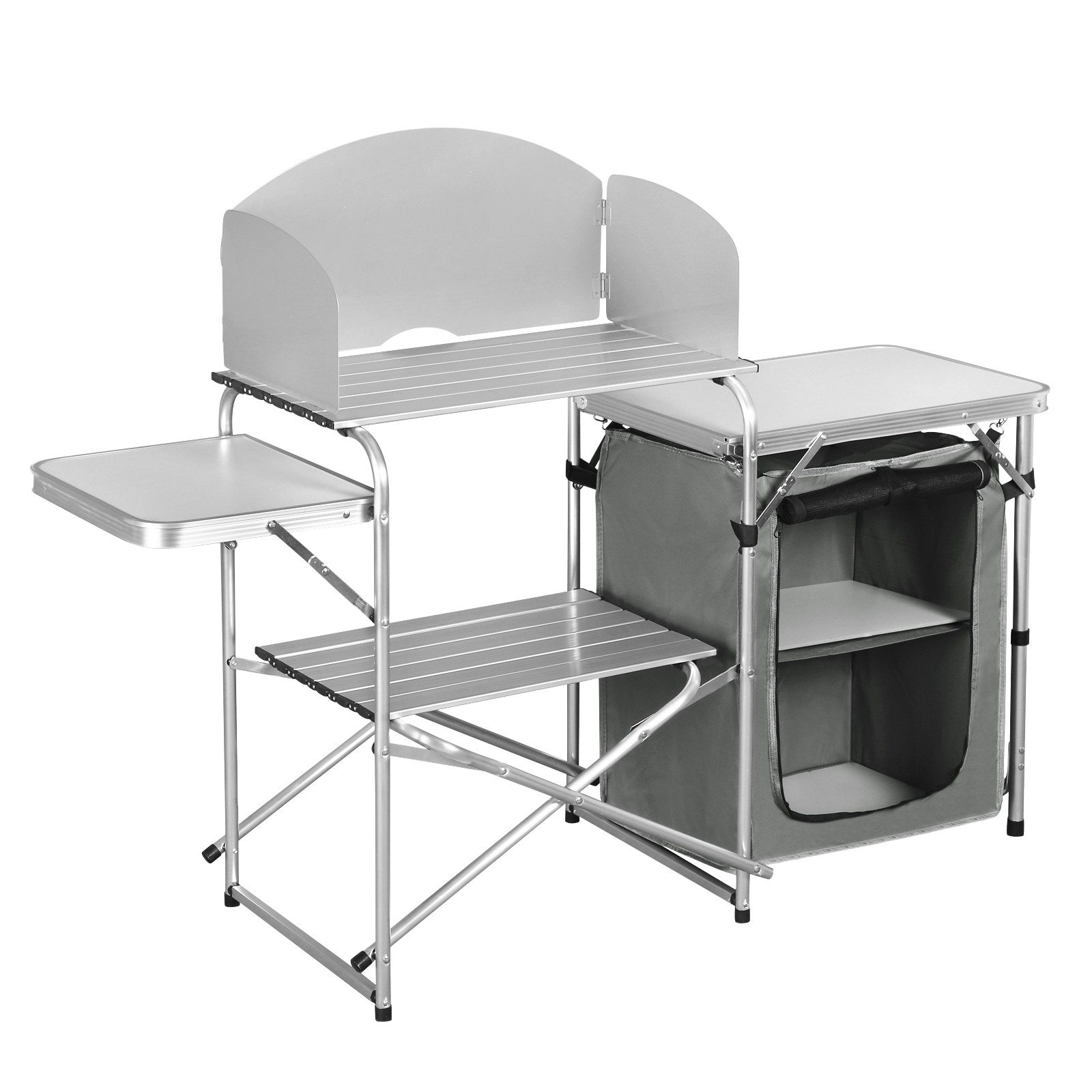 알루미늄 접을 수있는 캠핑 캐비닛 여행 주방 요리 저장 - Camping Cooking Table With Storage 리뷰 및 가격