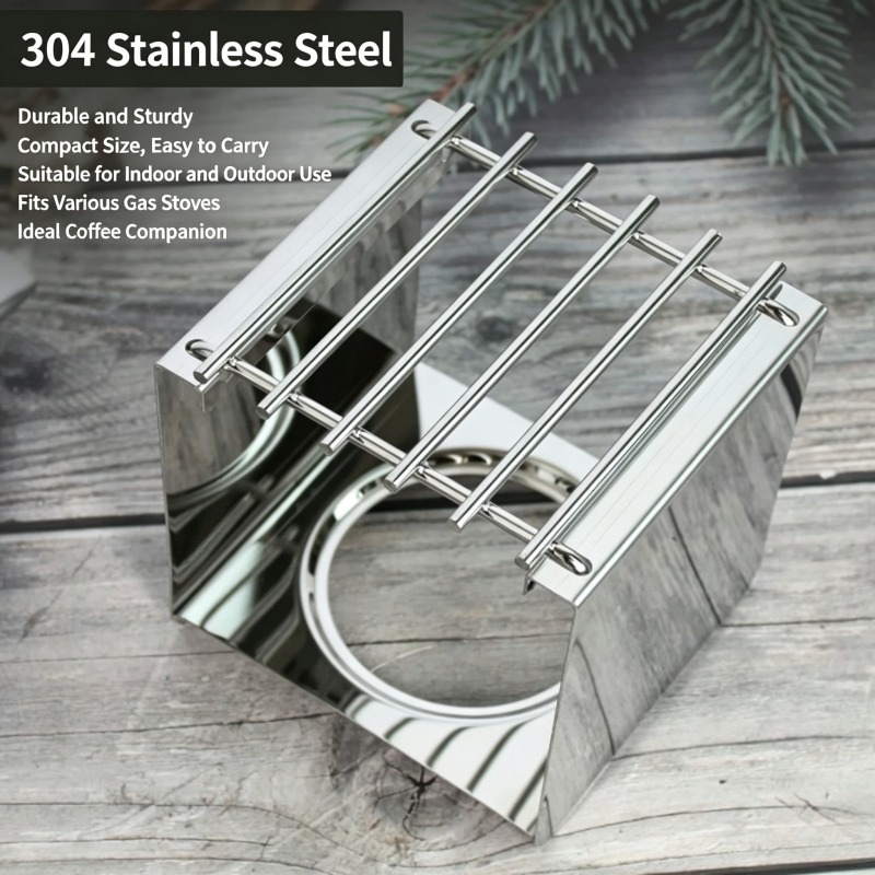 스테인리스 스틸 사각 커피 스토브 스탠드, 모카 포트  - Camping Cooking Utilities 리뷰 및 가격