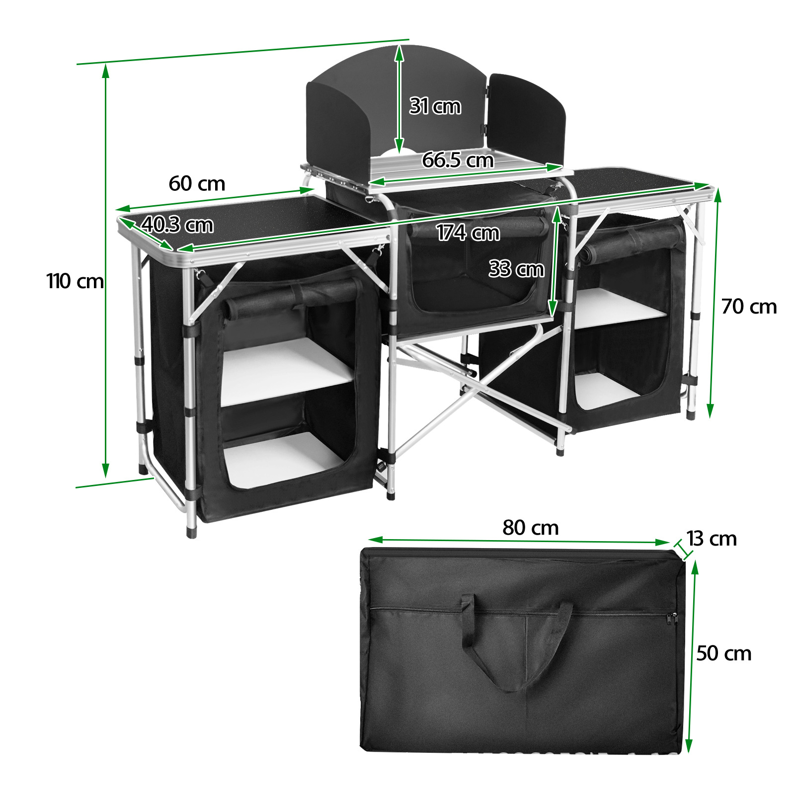 핫세일 야외 캠핑 이동식 주방 휴대용 접이식 조리대 캠 - Camping Cooking Table With Storage 리뷰 및 가격