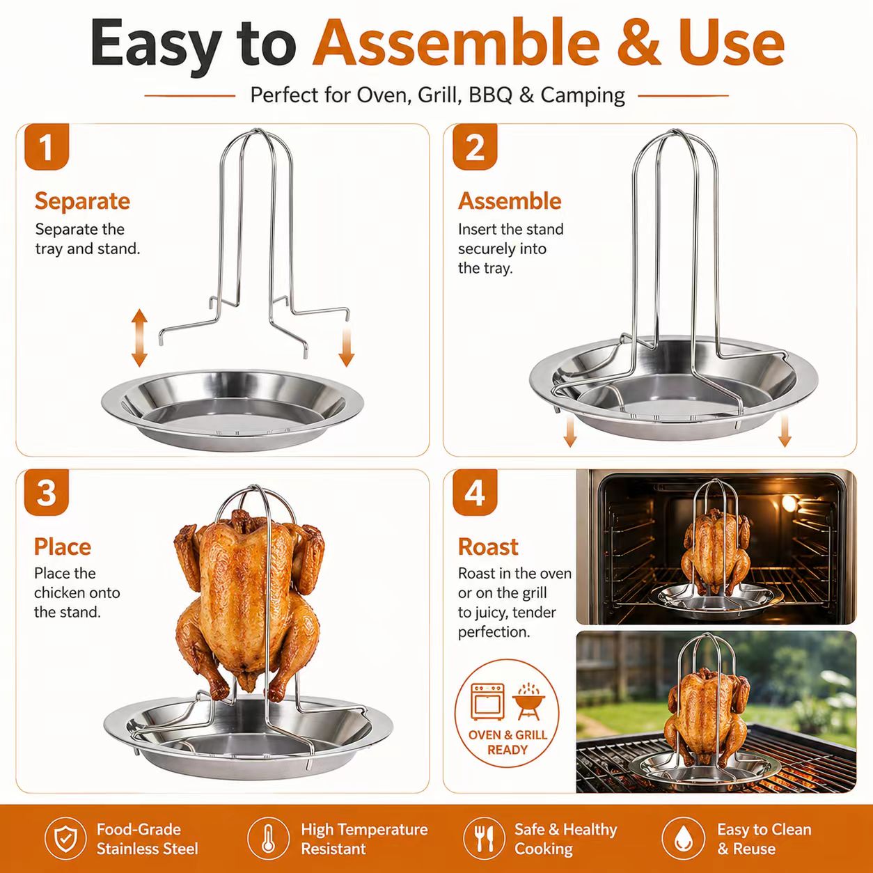 휴대용 통닭 바베큐 그릴 스탠드, 캠핑, 마당 피크닉, - Camping Cooking Grill 리뷰 및 가격
