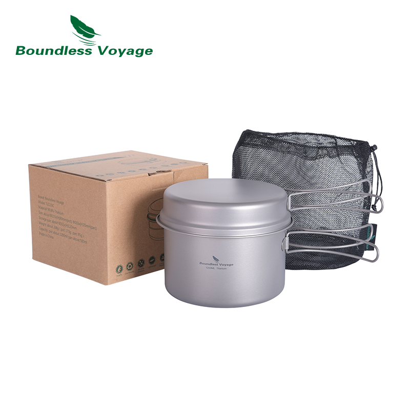 Boundless Voyage 티타늄 냄비 및 프라이팬 - Camping Cooking Mess Kit 리뷰 및 가격