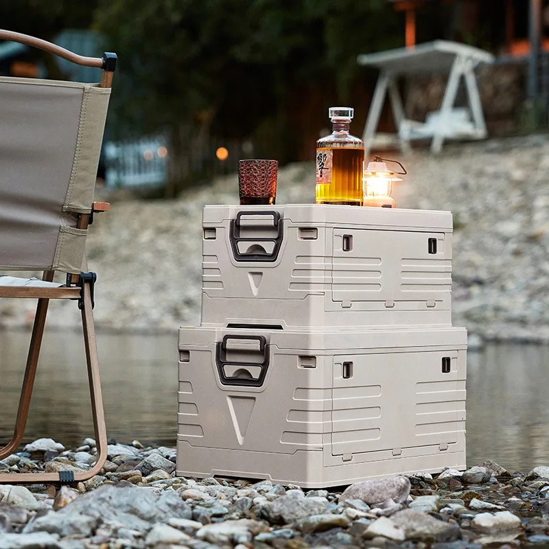 자동차 보관함 야외 캠핑 접이식 보관함 뚜껑이 있는 대 - Camping Cooking Food 리뷰 및 가격