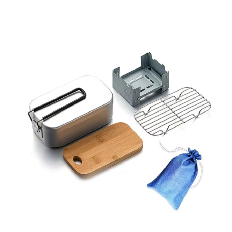 야외용 알루미늄 메스 키트, 스팀 랙 스토브 세트, 휴 - Camping Cooking Mess Kit 리뷰 및 가격
