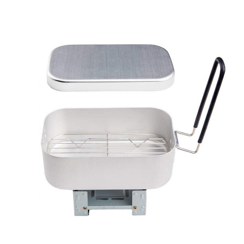 야외용 알루미늄 메스 키트, 스팀 랙 스토브 세트, 휴 - Camping Cooking Mess Kit 리뷰 및 가격