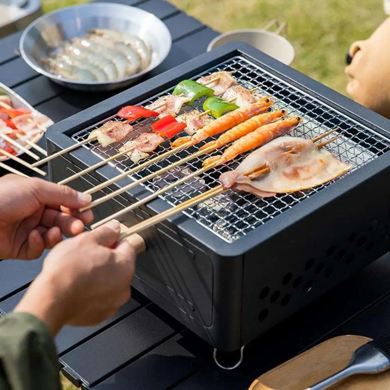 휴대용 테이블탑 캠핑 숯불 그릴 (분리형 재받이 서랍  - Camping Cooking Grill 리뷰 및 가격
