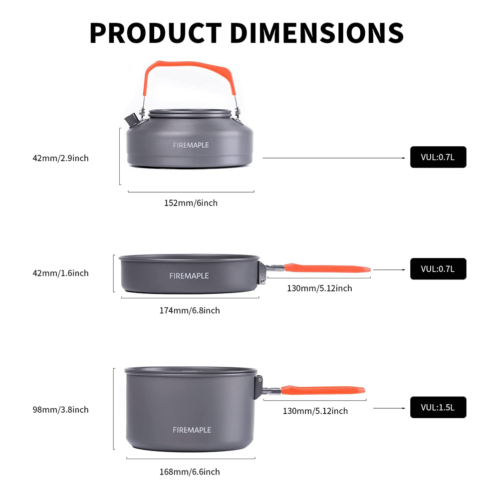 화재 메이플 피크닉 냄비 팬 세트 야외 캠핑 하이킹 조 - Camping Cooking Set 2 Person 리뷰 및 가격