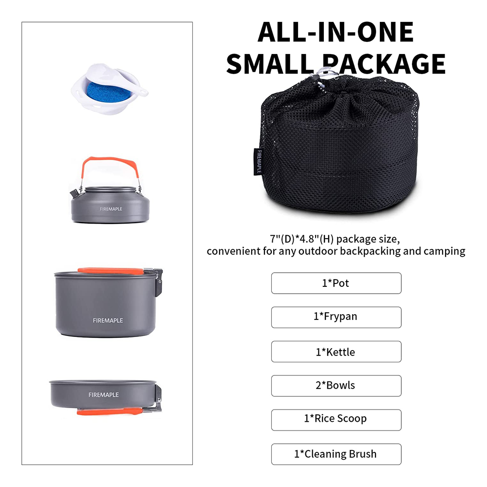 화재 메이플 피크닉 냄비 팬 세트 야외 캠핑 하이킹 조 - Camping Cooking Set 2 Person 리뷰 및 가격