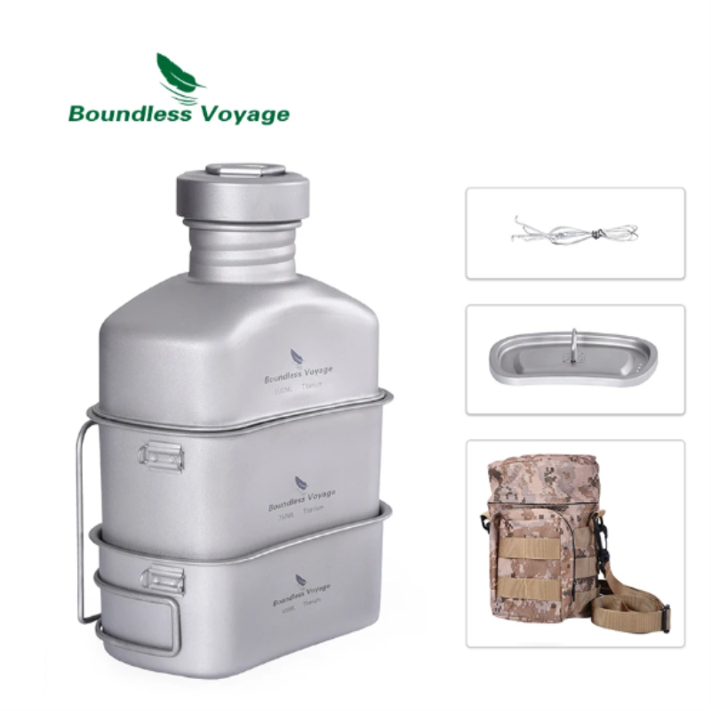 Boundless Voyage 티타늄 수통 요리 세트, - Camping Cooking Mess Kit 리뷰 및 가격