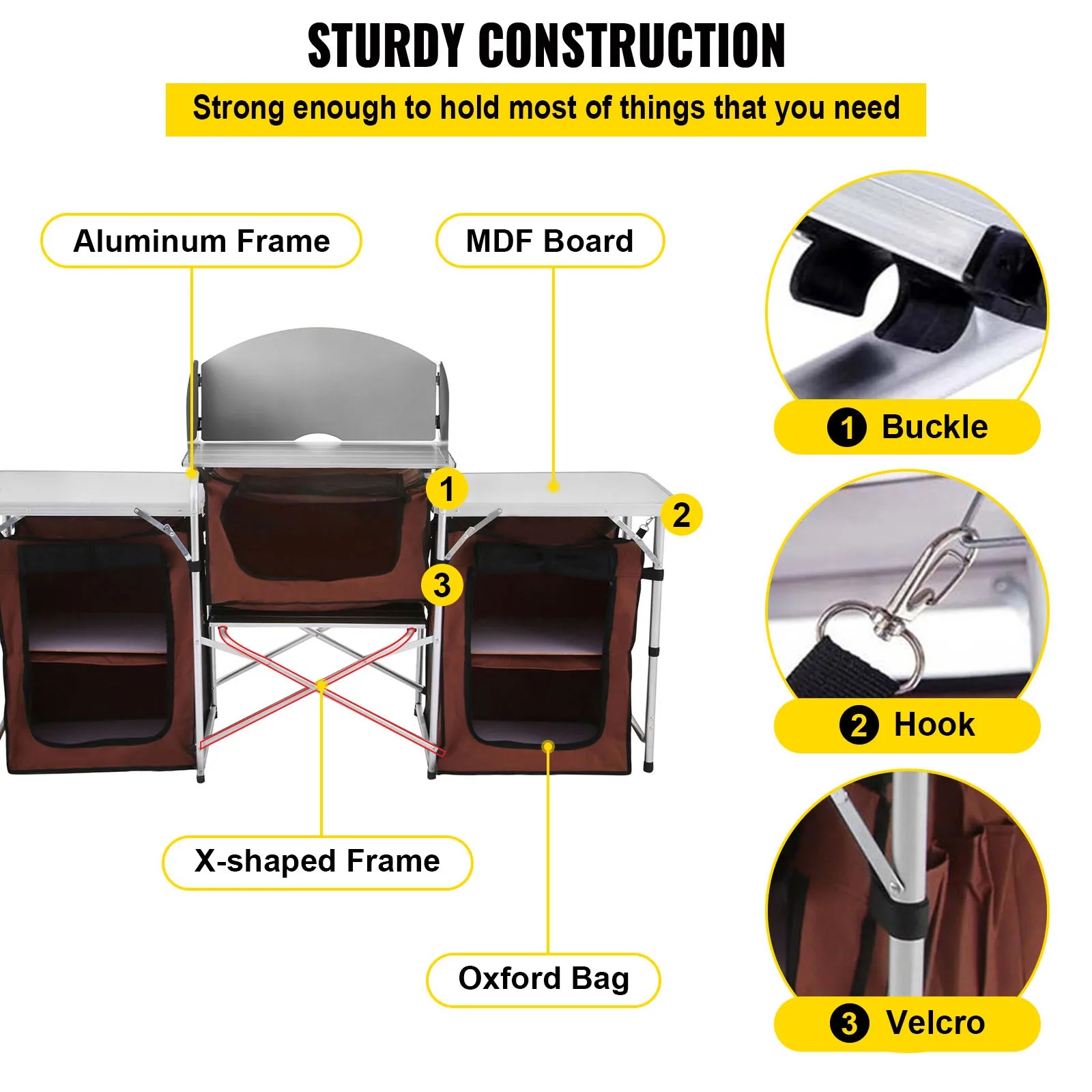 싱위너 캠핑 야외 주방 테이블 캐비닛 접이식 조리대 수 - Camping Cooking Table With Storage 리뷰 및 가격