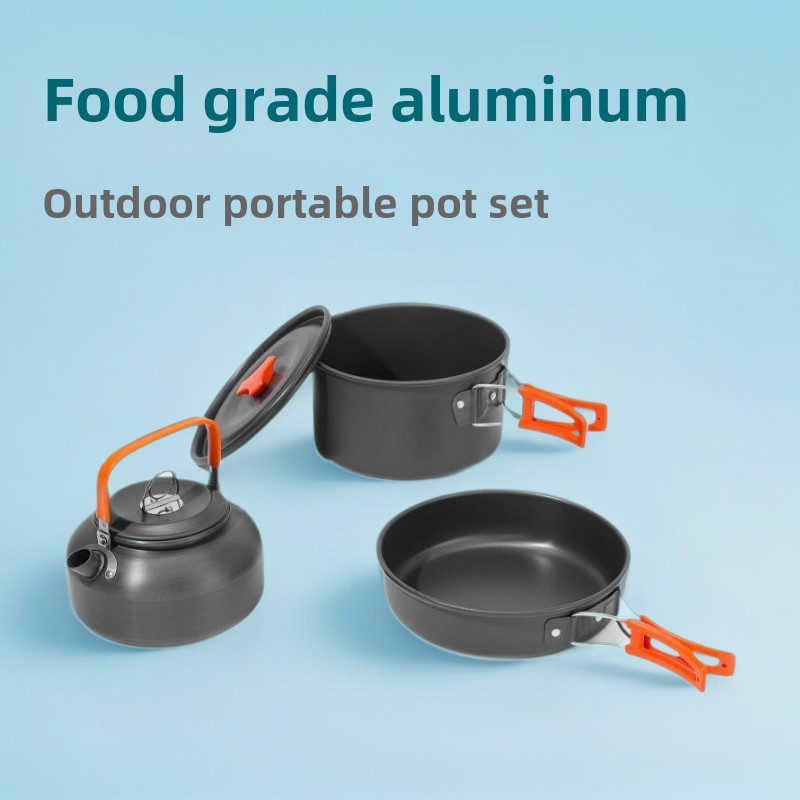 야외 캠핑 조리기구 세트 2-3인용 휴대용 논스틱 냄비 - Camping Cooking Set 2 Person 리뷰 및 가격