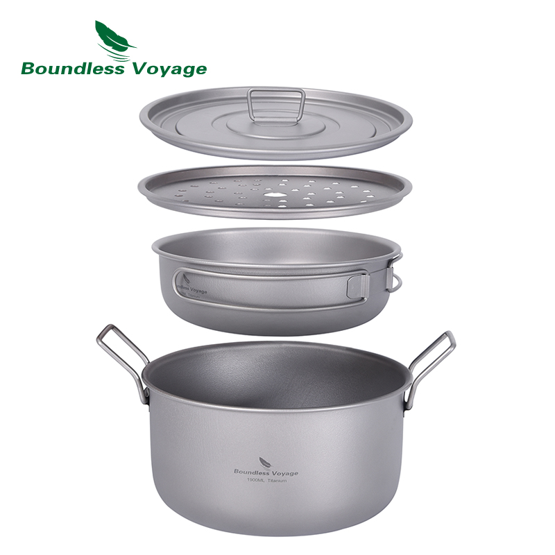 무한 항해 캠핑 요리 냄비 다기능 티타늄 기선 수프 냄 - Camping Cooking Mess Kit 리뷰 및 가격